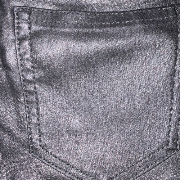 BLACK PLEATHER JEANS - Picture 5 of 7